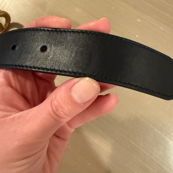 Gucci GG Marmont Wide Belt – Black Leather, Size 90 - Picture 12 of 14